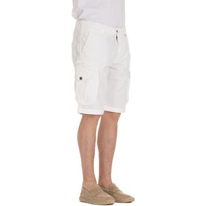 Myths, Korte broeken, Heren, Wit, L, Linnen, Witte Linnen Bermuda Shorts Comfort