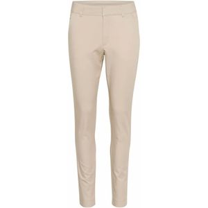 Kaffe, Broeken, Dames, Beige, XL, Katoen, Grijze Lange Broek