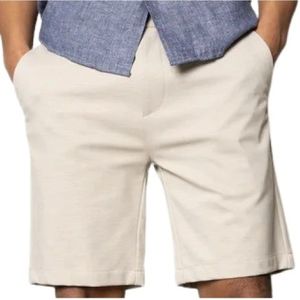 Clean Cut, Korte broeken, Heren, Beige, S, Polyester, Heren Jersey Shorts met Zakken