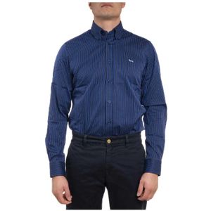 Harmont & Blaine, Overhemden, Heren, Blauw, XL, Katoen, Gestreept Katoenen Casual Overhemd