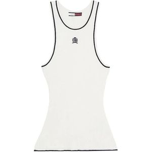 Tommy Hilfiger, Tops, Dames, Wit, S, Mouwloze Top