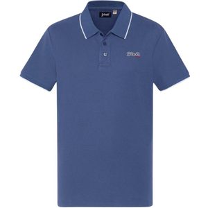 Schott Nyc, Tops, Heren, Blauw, L, Katoen, Blauwe Polo Shirt Paul