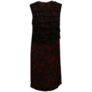 Dries van Noten Pre-owned, Pre-owned, Dames, Rood, S, Polyester, Pre-owned Viscose dresses