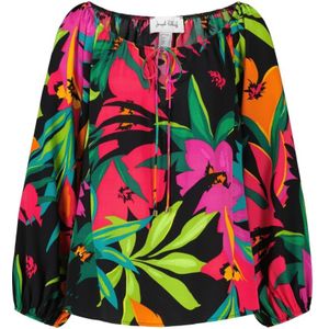 Joseph Ribkoff, Blouses & Shirts, Dames, Veelkleurig, XL, Bloes met bloemendesign en banddetail
