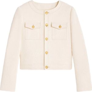 Celine, Creme Veste Dani Col Pur Beige, Dames, Maat:S