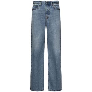 Armarium, Jeans, Dames, Blauw, M, Denim, Blauwe relaxed-fit laagbouw denim jeans