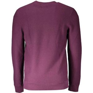 Dockers, Truien, Heren, Paars, M, Katoen, Luxe Paarse Crew Neck Sweater Logo