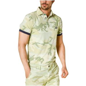 Mason's, Camouflage Print Heren Polo Veelkleurig, Heren, Maat:M