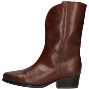 Gabor, Schoenen, Dames, Bruin, 42 EU, Leer, Western Style Leren Laarzen