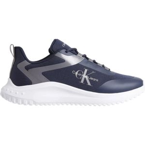 Calvin Klein Jeans, Schoenen, Heren, Blauw, 42 EU, Blauwe Sportieve Textiel Sneakers