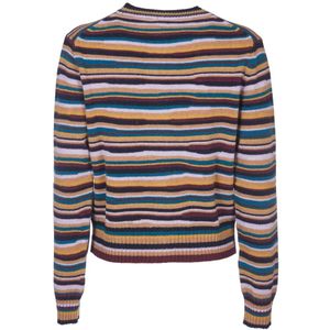 PS By Paul Smith, Truien, Dames, Veelkleurig, XS, Wol, Multicolor Gestreepte Vest Breigoed