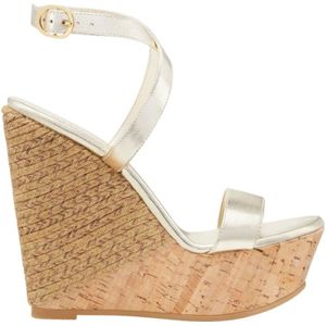 Stuart Weitzman, Glamour Sleehaksandaal Grijs, Dames, Maat:38 EU