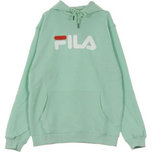 Fila, Sweatshirts & Hoodies, Heren, Groen, XL, Katoen, Groene Kangoeroe Hoodie Lange Mouw Sweatshirt