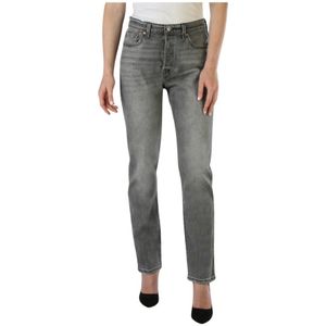 Levi's, Dames Regular Fit Jeans van Katoenmix Zwart, Dames, Maat:W29