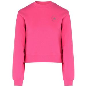 Adidas by Stella McCartney, Sweatshirts & Hoodies, Dames, Roze, S, Roze Reamag Korte Mouw Shirt