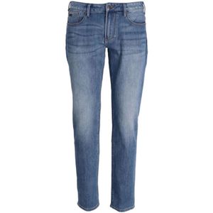 Emporio Armani, Slim-fit Jeans Blauw, Heren, Maat:W32