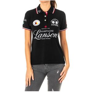 La Martina, Tops, Dames, Zwart, S, Katoen, Polo Shirt