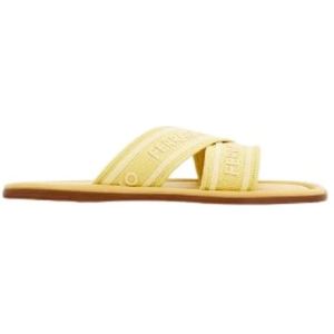 Salvatore Ferragamo, Slippers Geel, Dames, Maat:38 EU