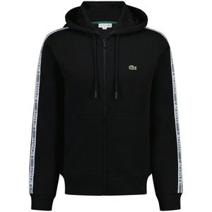 Lacoste, Sweatshirts & Hoodies, Heren, Zwart, L, Sweatshirt met rits