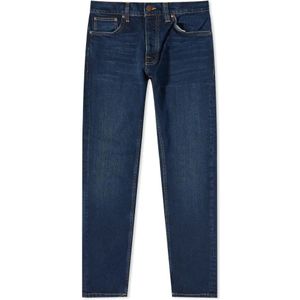 Nudie Jeans, Slim Fit Biologische Denim Jeans Blauw, Heren, Maat:W31