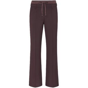 Cambio, Broeken, Dames, Rood, M, Wol, Elegante Flared-Fit Wolmix Broek