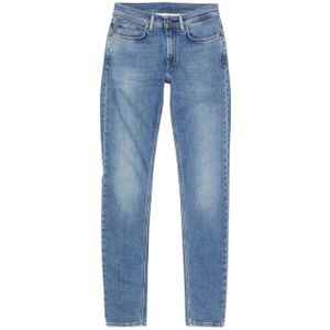 Acne Studios, Jeans, Heren, Blauw, W36 L34, Denim, Mid Blue Slim-fit Denim Jeans