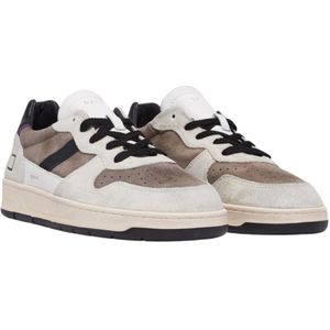 D.a.t.e., Schoenen, Heren, Veelkleurig, 44 EU, Leer, Bruine Sneakers voor Mannen