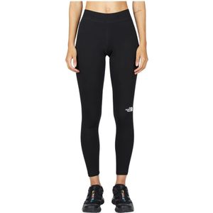 The North Face, Logo Print Katoenmix Leggings Zwart, Dames, Maat:M