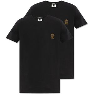 Versace, Tops, Heren, Zwart, 3Xl, Ondergoedcollectie T-shirt 2-pack