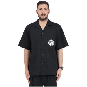 The North Face, Overhemden, Heren, Zwart, XL, Zwarte Boxy Korte Mouw Shirt