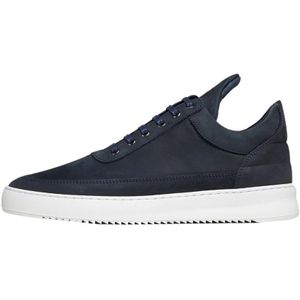 Filling Pieces, Low Top Ripple Nubuck Deep Blue Blauw, unisex, Maat:35 EU