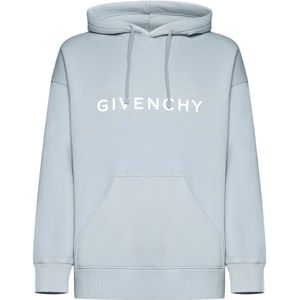 Givenchy, Sweatshirts & Hoodies, Heren, Blauw, L, Stijlvolle Sweaters in Wit/Blauw