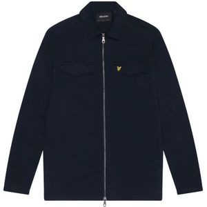 Lyle & Scott, Jassen, Heren, Blauw, S, Katoen, Katoenen Overshirt Geweven Shirts