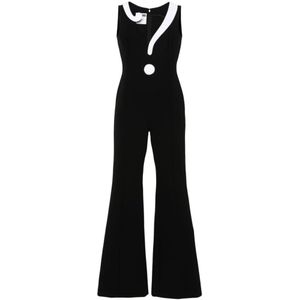 Moschino, Jumpsuits Zwart, Dames, Maat:S