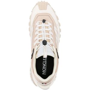 Moncler, Schoenen, Heren, Veelkleurig, 44 EU, Suède, Reflecterende Panel Sneakers