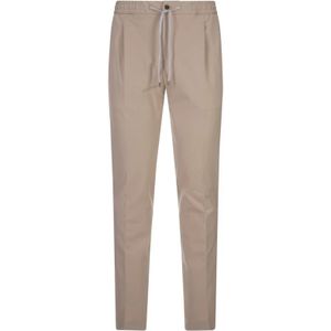 PT Torino, Broeken, Heren, Bruin, XL, Katoen, Bruine Tapered Zachte Broek