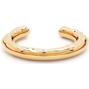 Jil Sander, Accessoires, Dames, Geel, ONE Size, Gouden Armband - Model S