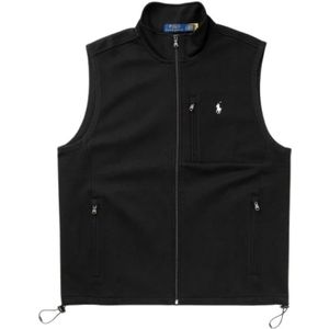 Polo Ralph Lauren, Jassen, Heren, Zwart, S, Katoen, Mouwloze Zwarte Katoen-Polyester Jas