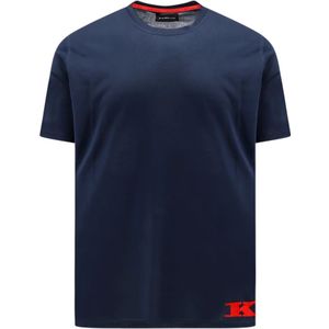 Kiton, T-Shirts Blauw, Heren, Maat:2XL