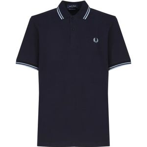Fred Perry, Tops, Heren, Blauw, XS, Katoen, Klassieke Britse Polo Shirt