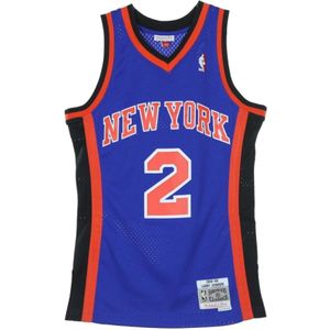 Mitchell & Ness, Sport, Heren, Blauw, S, Basketball jersey man nba swingman jersey larry Johnson nr. 2 1998/99 Neykni Road