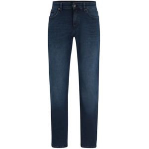 Hugo Boss, Jeans, Heren, Blauw, W36, Denim, Slim Fit Regular Rise Blauwe Denim Jeans