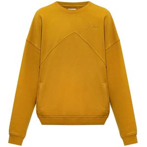 Rhude, Sweatshirt met logo Oranje, Heren, Maat:L