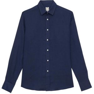 Ines De La Fressange Paris, Overhemden, Heren, Blauw, S, Linnen, Blouses & Shirts