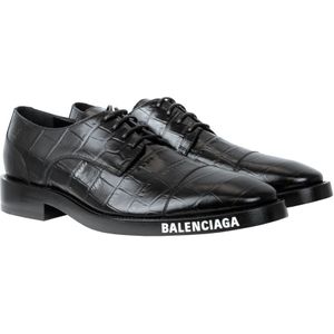 Balenciaga, Schoenen, Heren, Zwart, 40 EU, Leer, Derby -schoenen