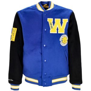 Mitchell & Ness, NBA Team Legacy Varsity Jacket Blauw, Heren, Maat:S