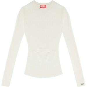 Diesel, Truien, Dames, Wit, M, Wol, Wool-blend top with cut-out