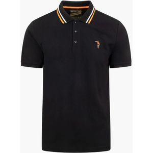 Cruyff, Tops, Heren, Zwart, S, Polyester, Gestreept Polo Shirt Zwart Heren