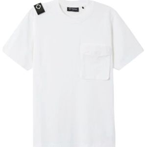 Ma.strum, Tops, Heren, Wit, M, Cargo Pocket T-shirt