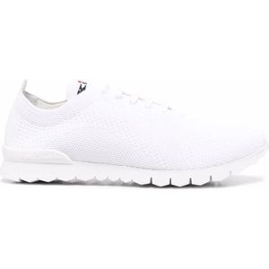 Kiton, Schoenen, Heren, Wit, 45 EU, Witte Textuur Gebreide Sneakers